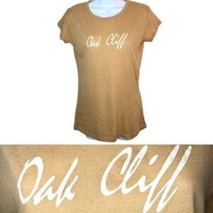 Next Level Apparel Oak Cliff Dallas Texas Fitted TShirt Tan J L